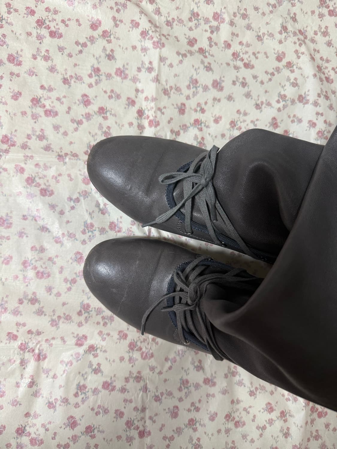 양가죽 그레이 롱부츠 상품이미지4