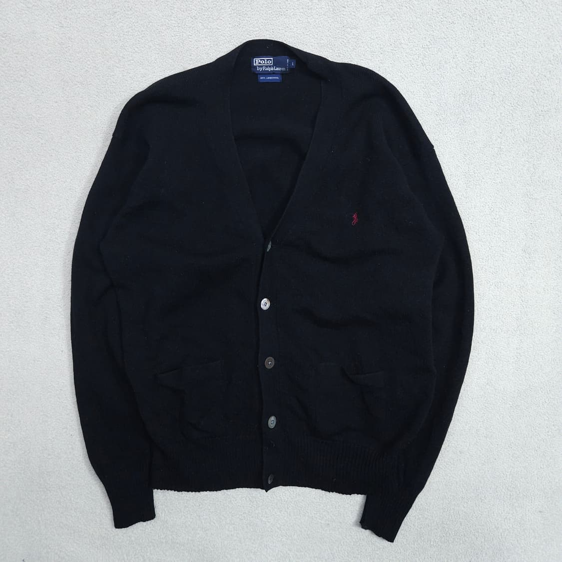 90s 폴로 랄프 로렌 램스울 가디건 L 블랙 상품이미지2