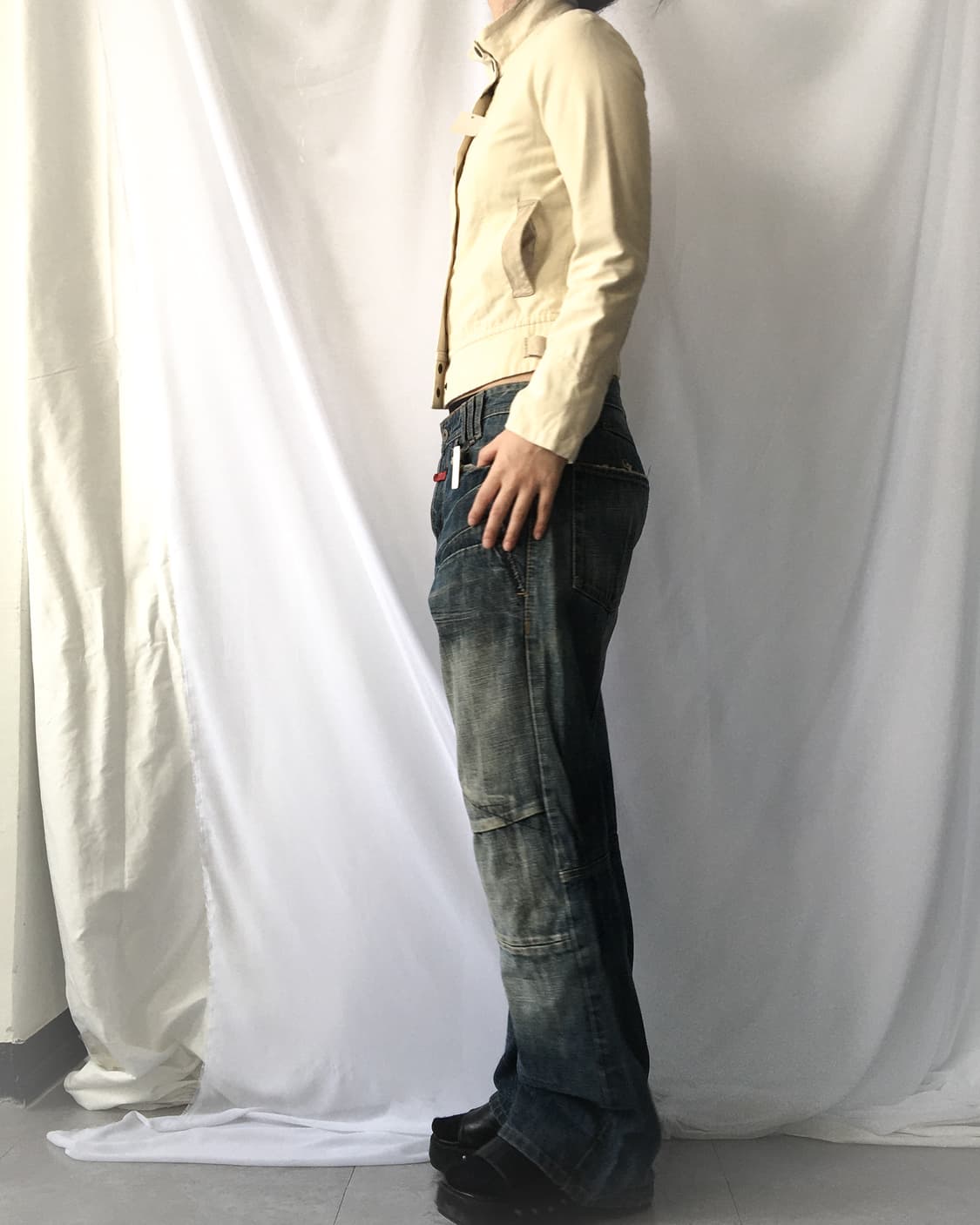 Cotton suede high neck jacket 상품이미지7