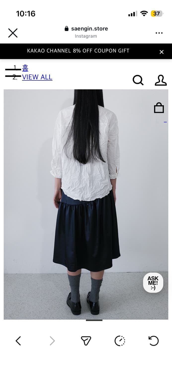 생긴스튜디오 HAND-CREASE SHIRT - WHITE   상품이미지6