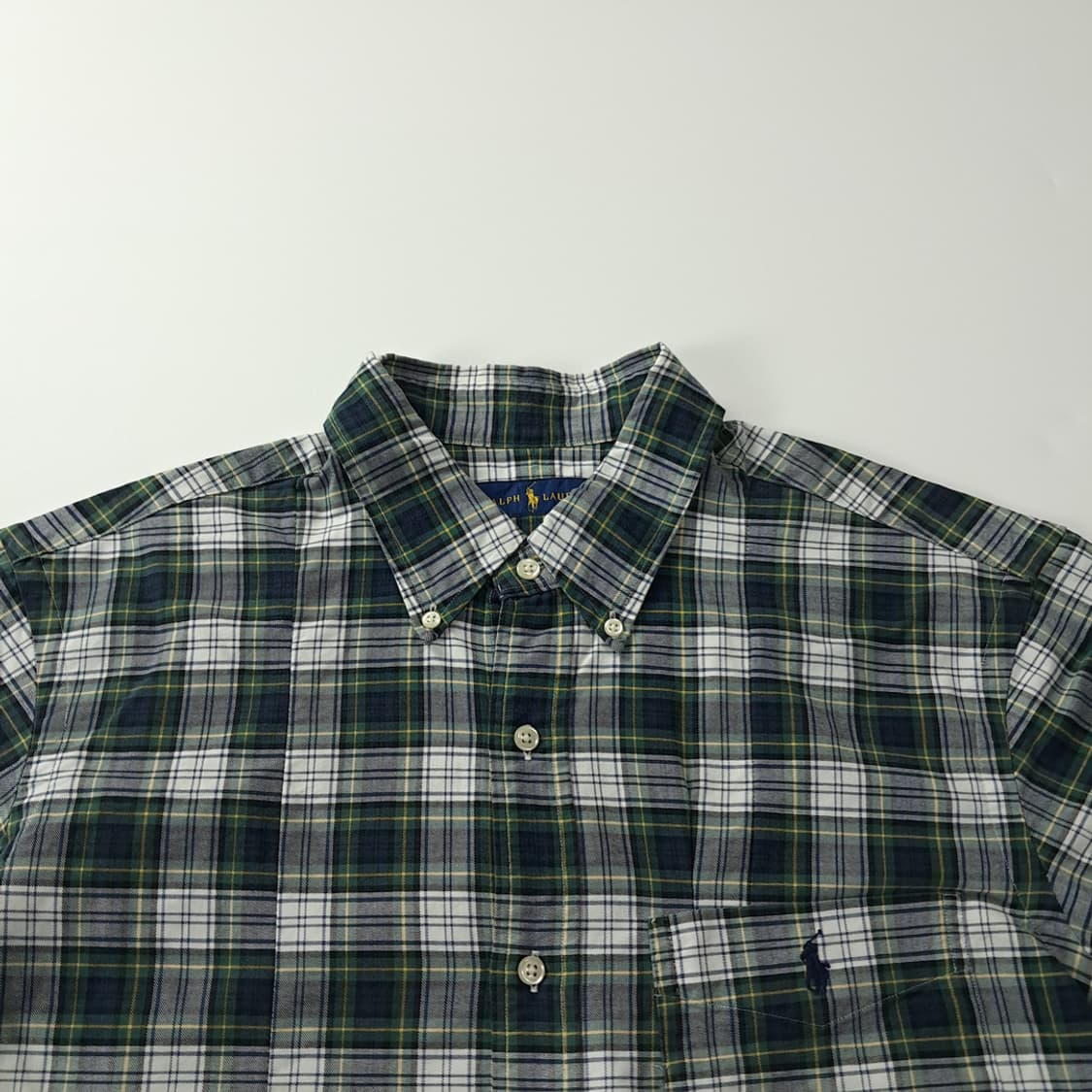 CK412 XL 폴로 90s 클래식 타탄체크 반팔 셔츠 남방 상품이미지2