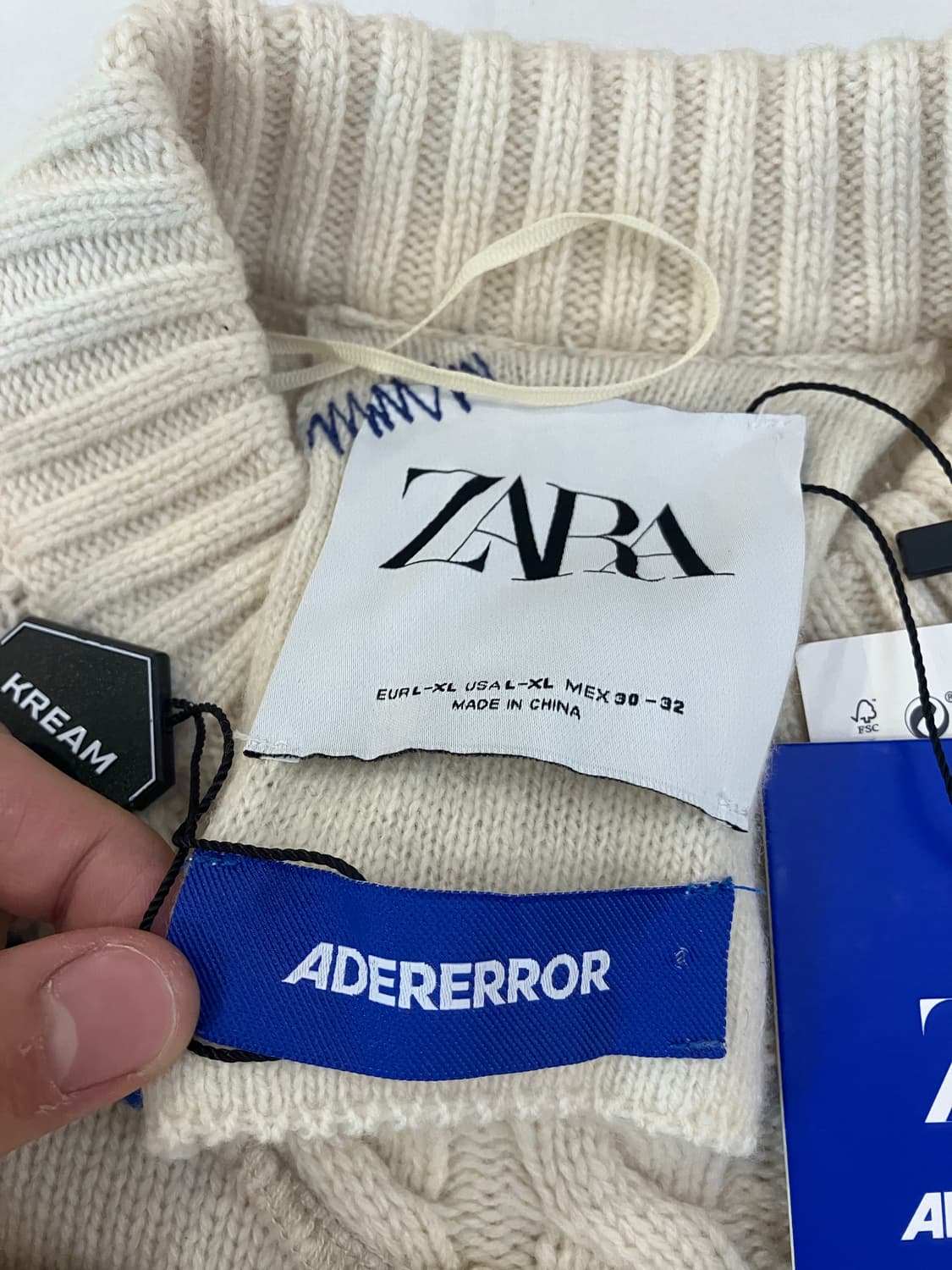 자라 X 아더에러 패치워크 오버사이즈 니트 스웨터 상품이미지8