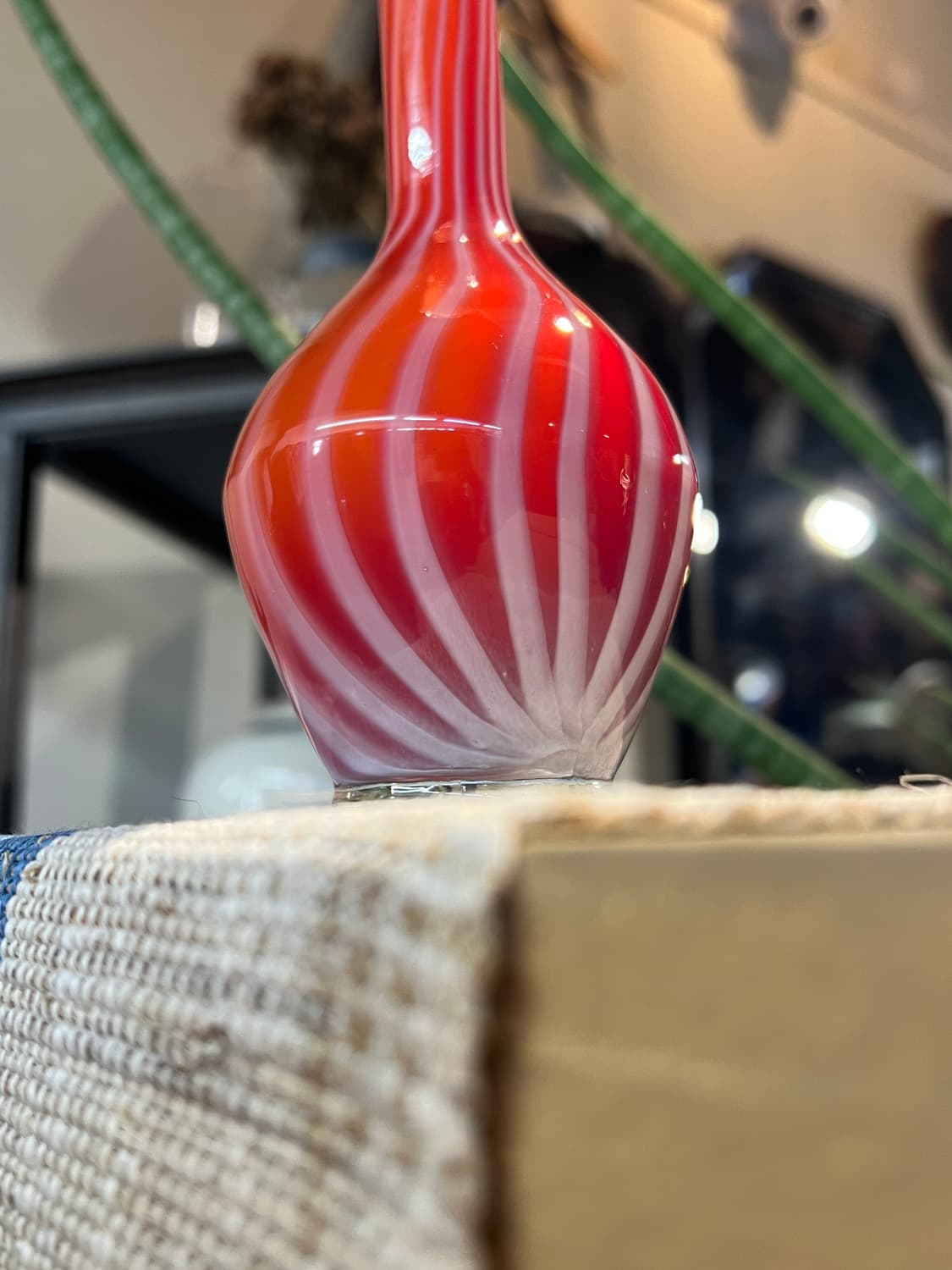 50s Lauscha Bimini Salmon Red Bud Vase 상품이미지7