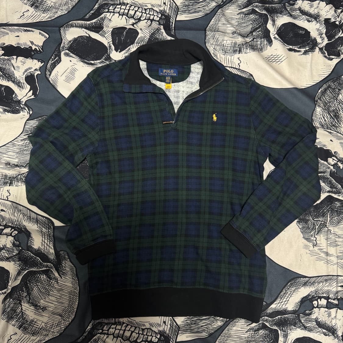 폴로 반집업 체크니트 XL(18/20) 큐알인증  상품이미지1