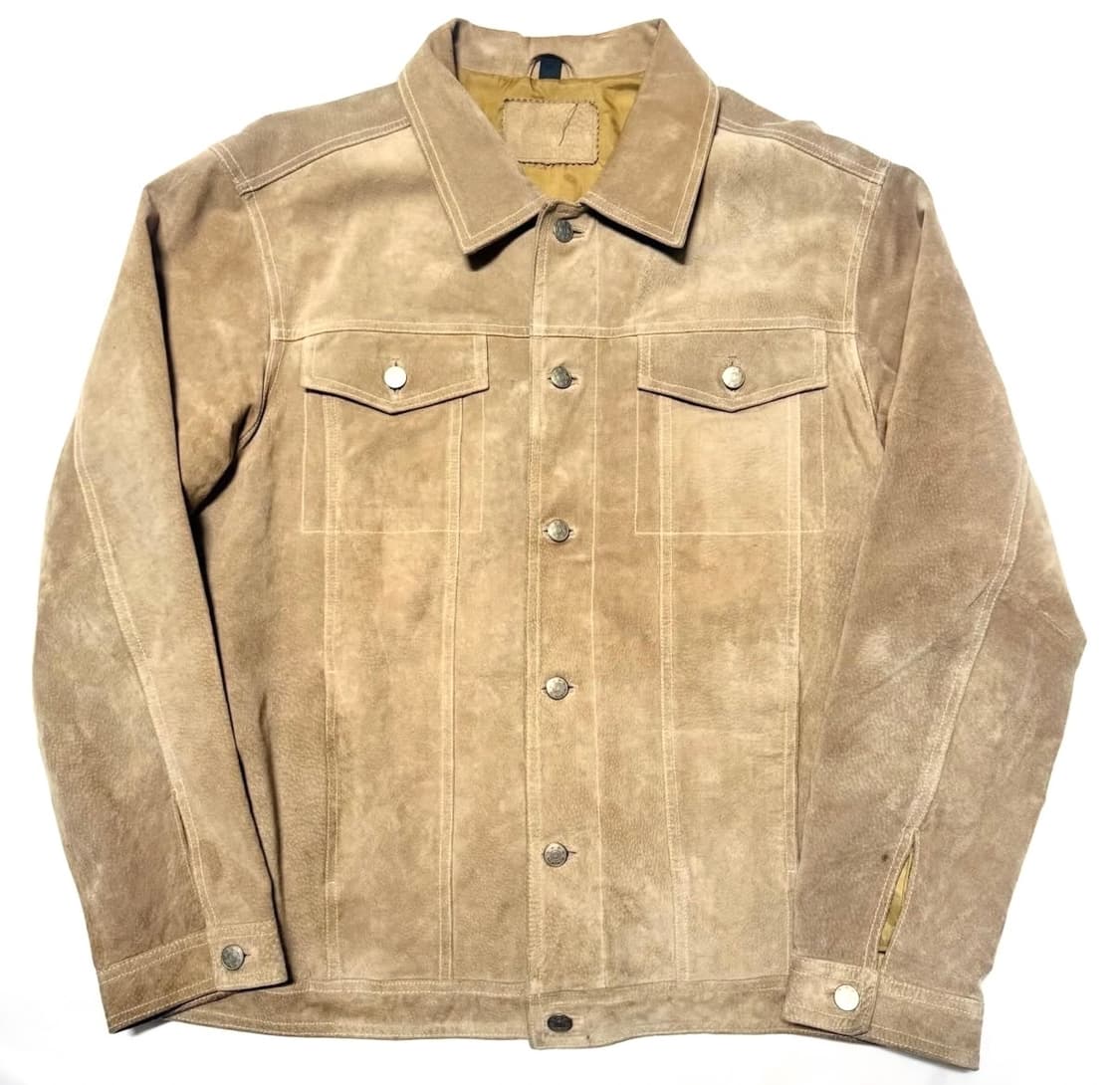 스웨이드 레더 트러커 자켓 상품이미지1