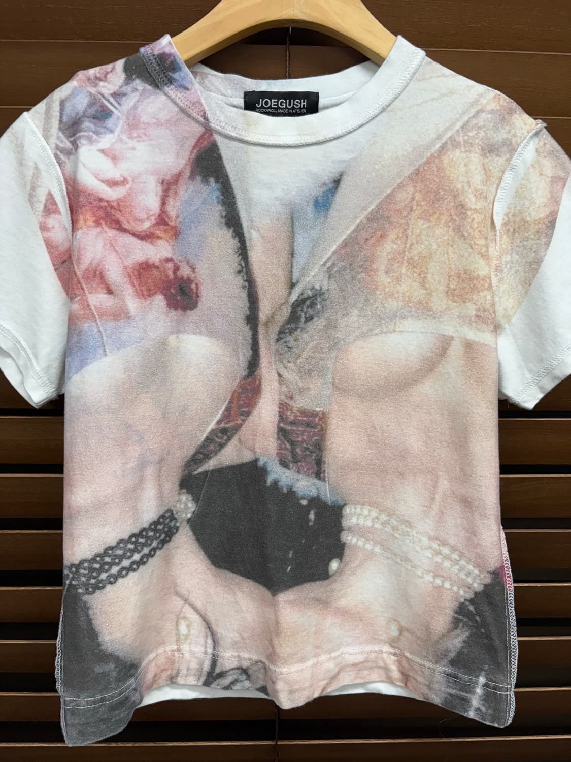 JOEGUSH 조거쉬 키스 프린팅 크롭 반팔 상품이미지7