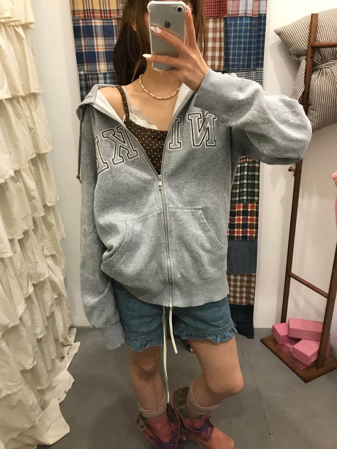 나이키 로고 후드집업 상품이미지5