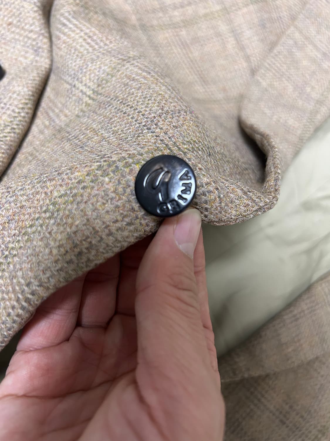 일본판 GRIMA 울 체크 블레이저 사이즈 105~110 상품이미지3