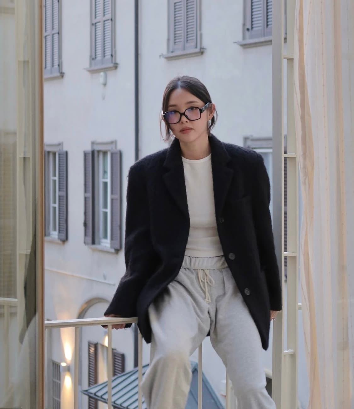 아수라 모헤어 자켓 블랙 상품이미지4