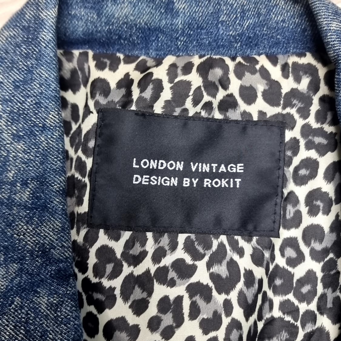 빈티지Athletic's 데님 자켓 표범 안감(100-105) 상품이미지3