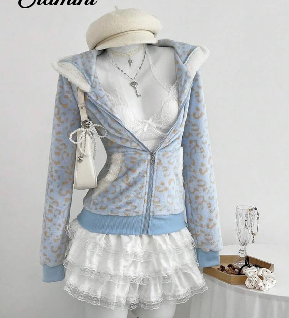 호피 후드집업 상품이미지2