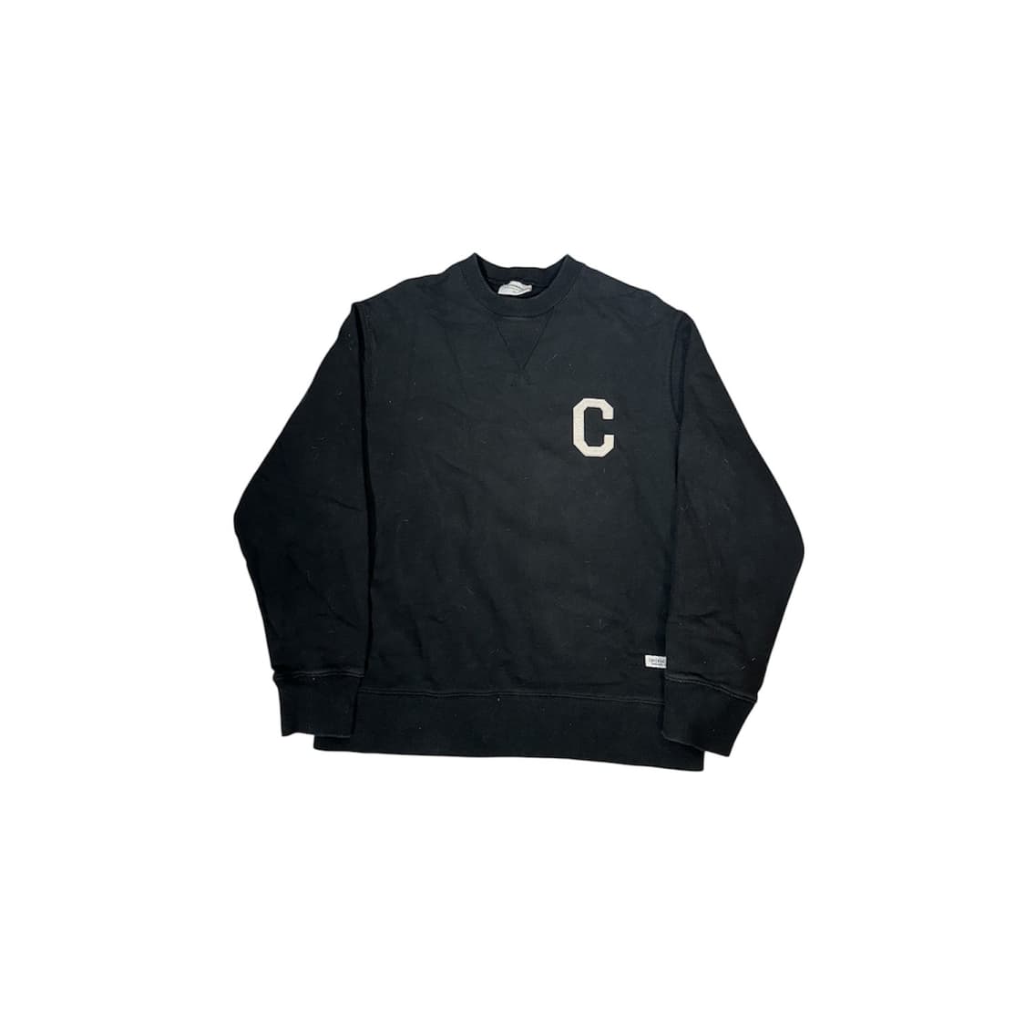 커버낫 블랙 자수 빅 로고 맨투맨 스웻 셔츠 L 상품이미지5