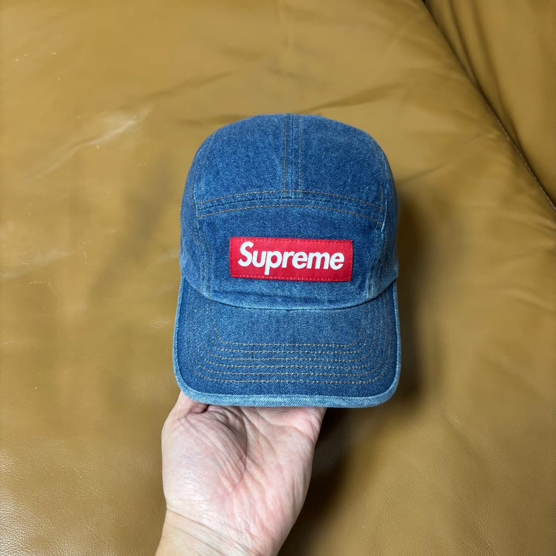 Supreme 슈프림 22fw 워시드 데님 캠프캡 모자 (Denim) 상품이미지2