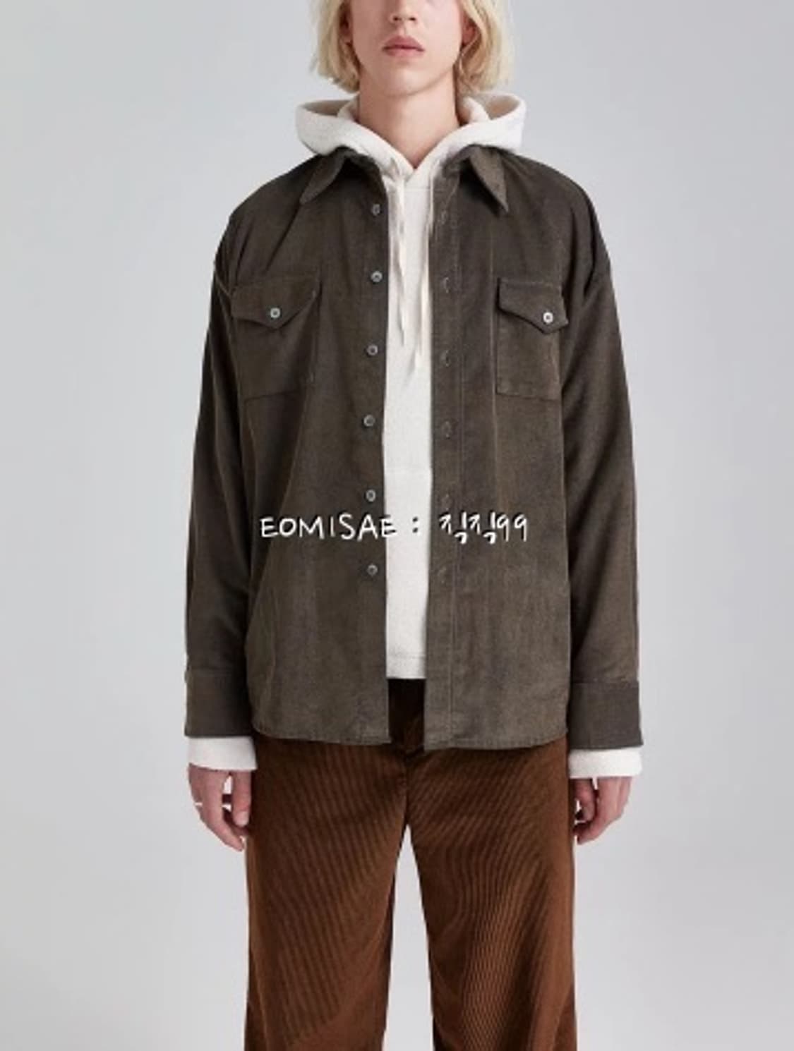 아워레가시 올리브 코듀로이셔츠 상품이미지6