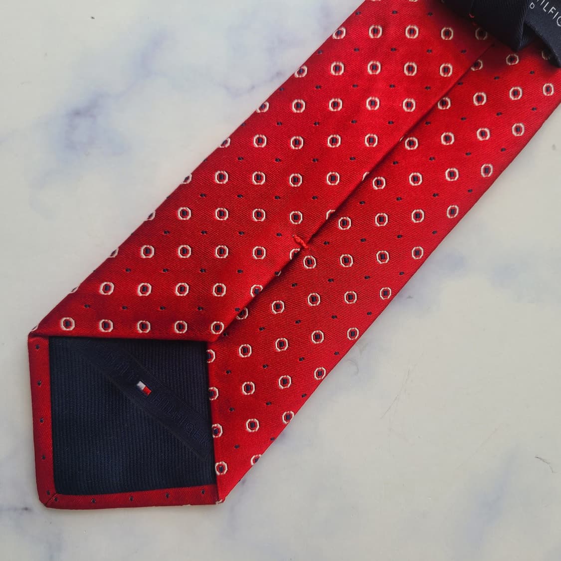 타미힐피거 실크 레드 패턴 넥타이 7.8cm S~A+등급 G2
 상품이미지6