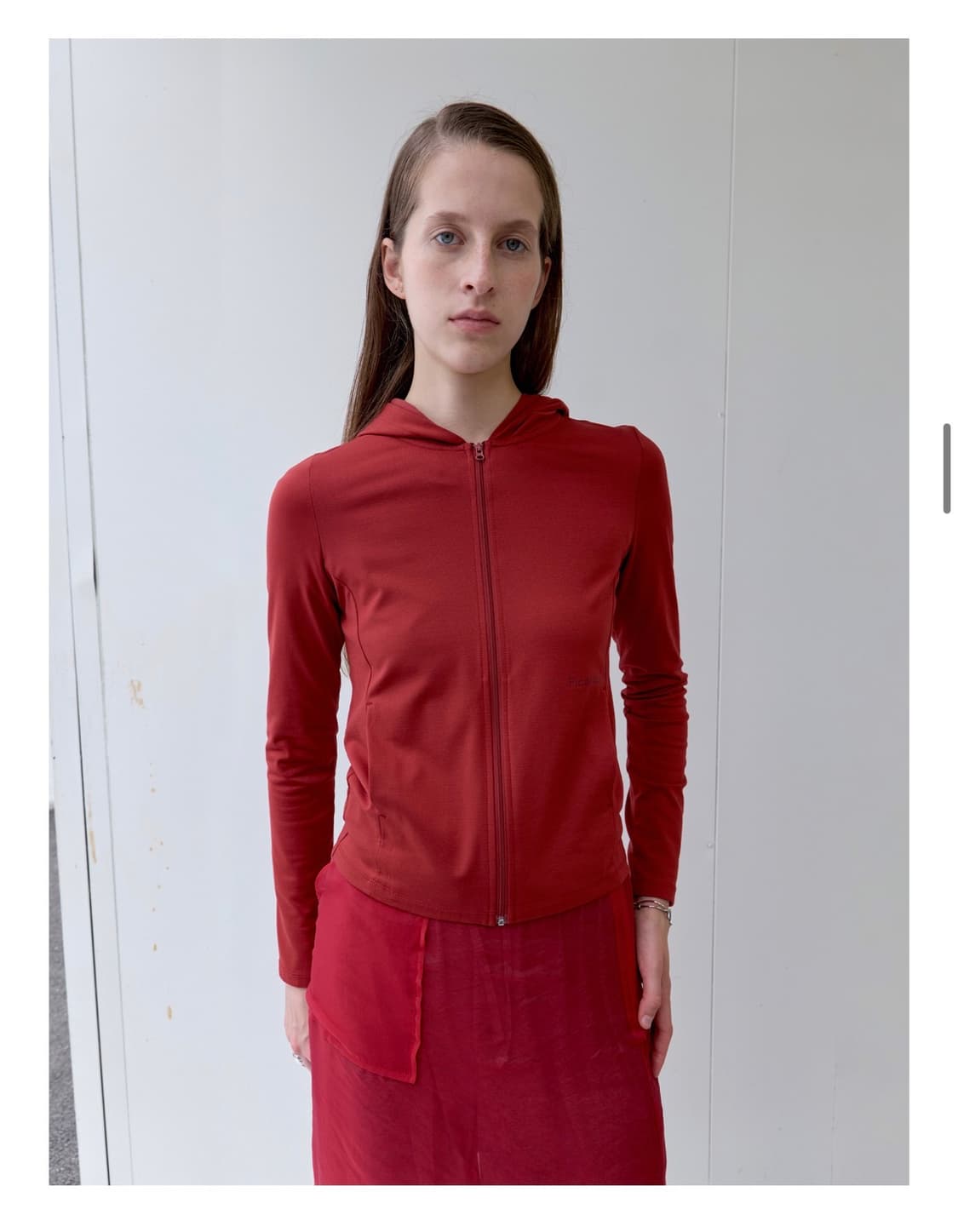 Pica 파이카 슬림핏 후드집업-레드  상품이미지1