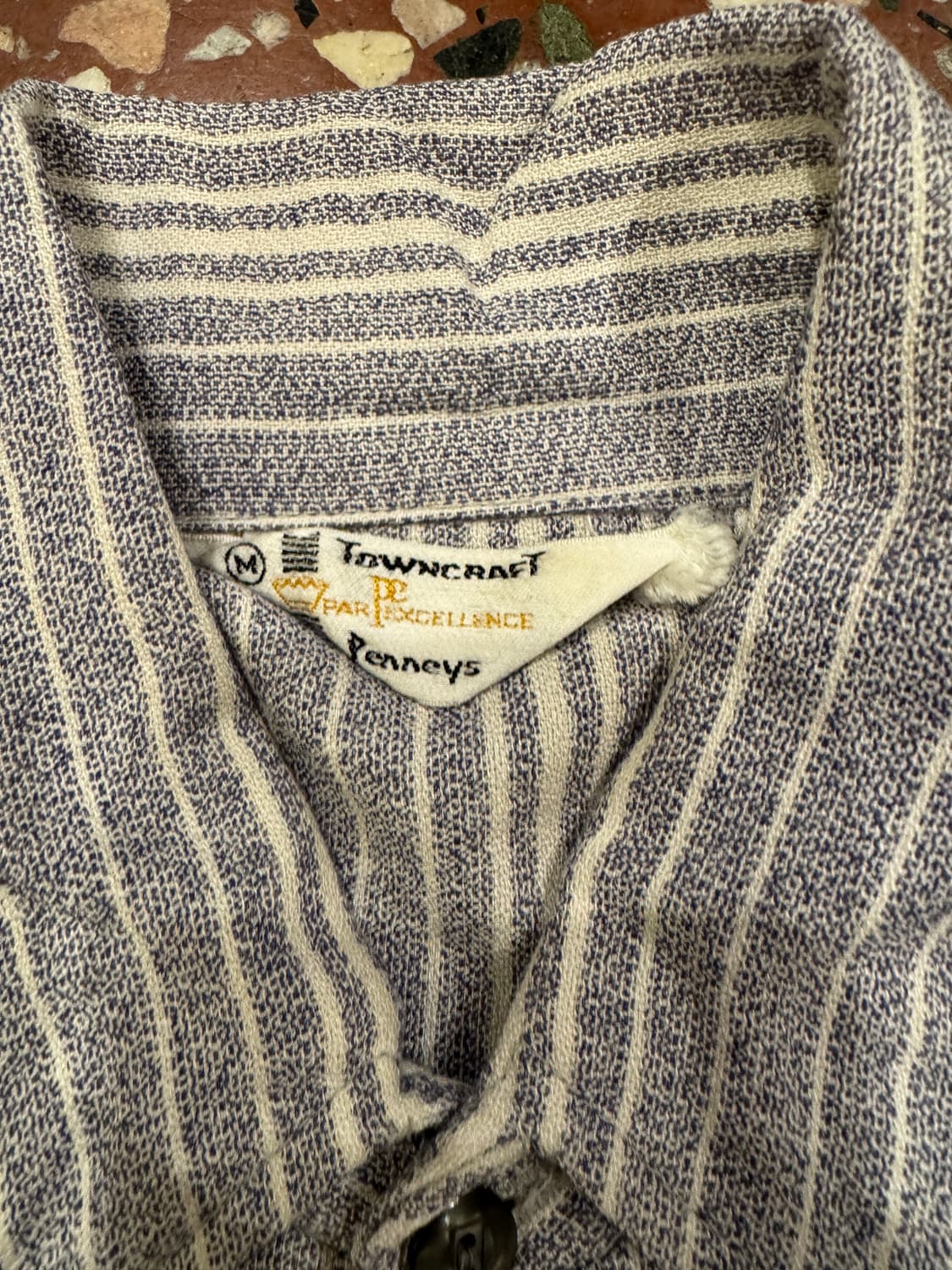 60s Towncraft 스트라이프 레이온셔츠 (M) 상품이미지5