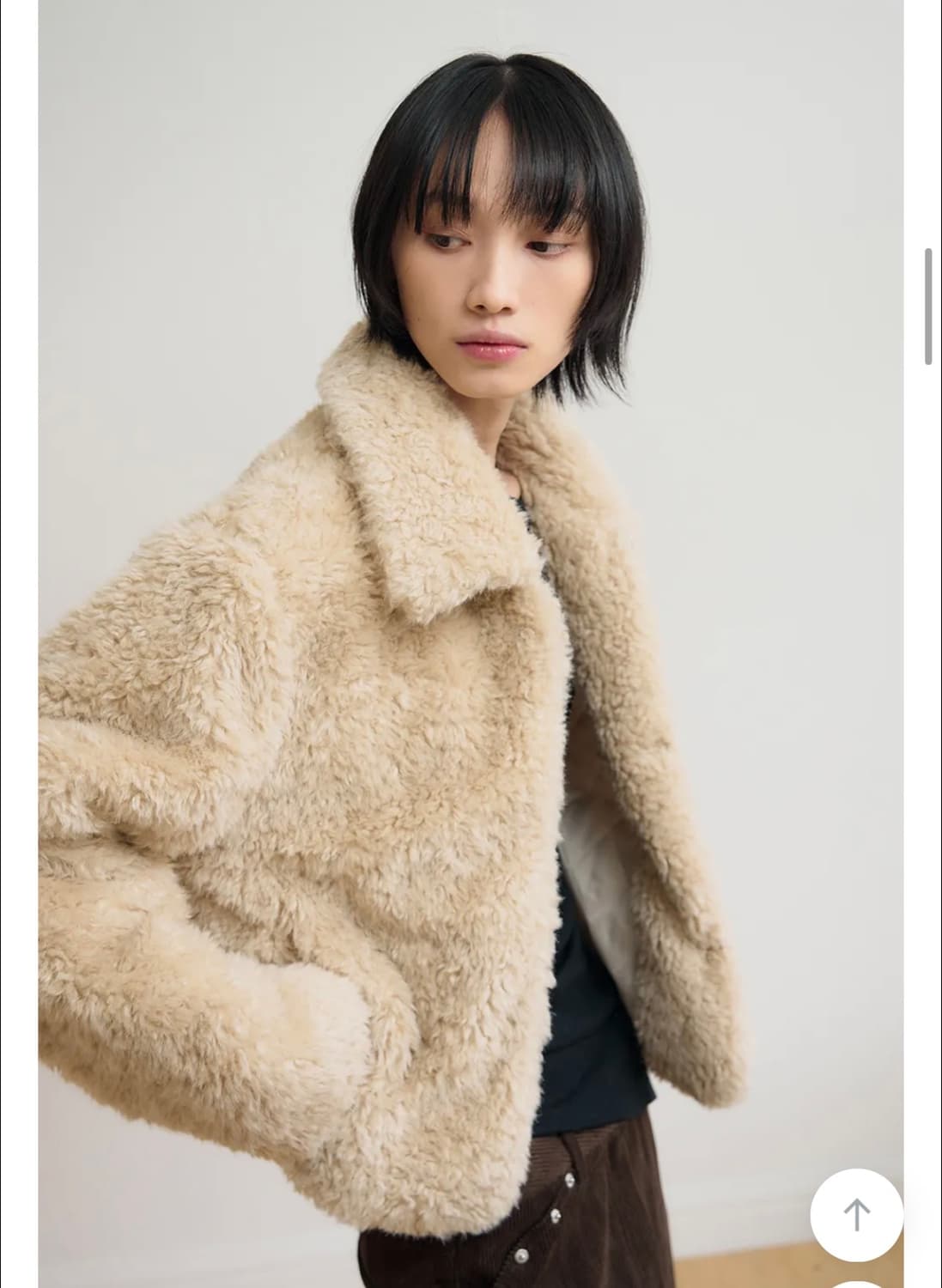 시스에이 겨울 퍼자켓 아이보리 상품이미지1