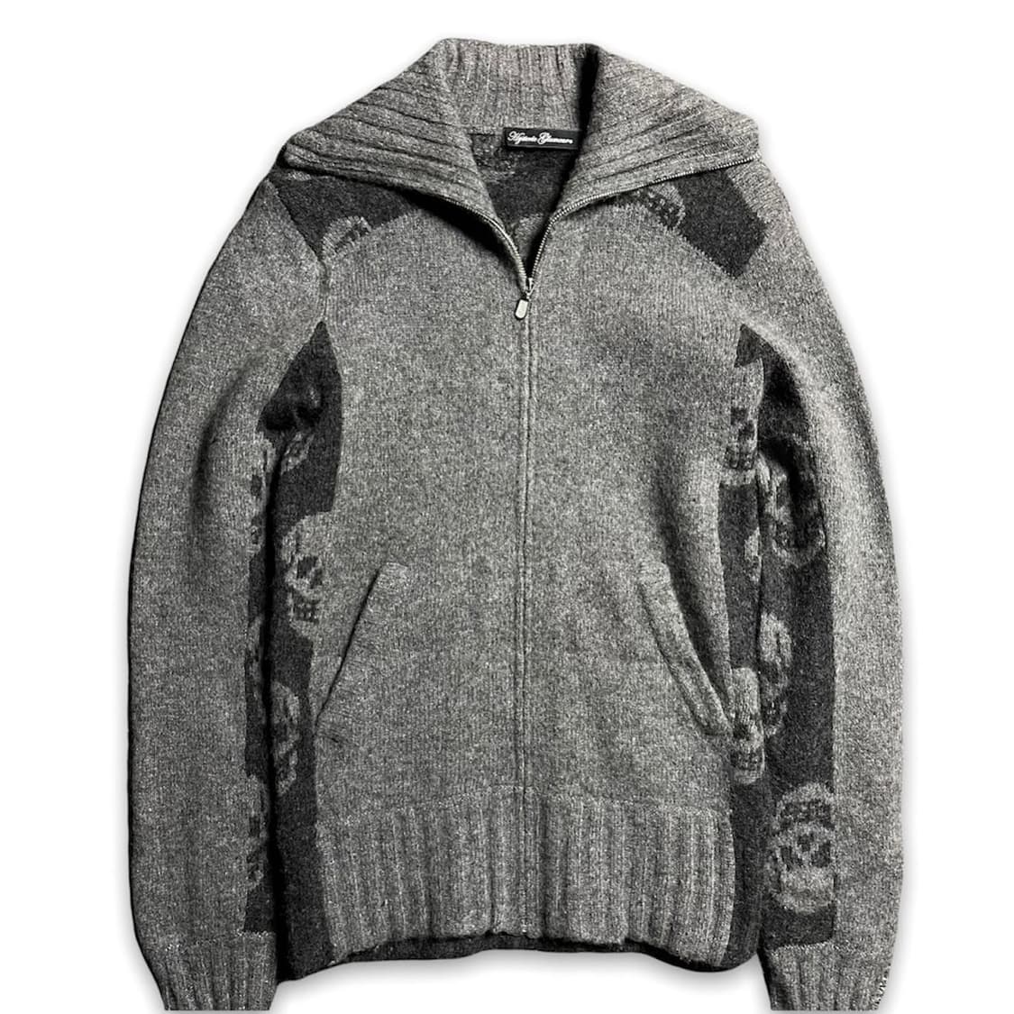 히스테릭 글래머 스컬 패턴 니트 집업 상품이미지4