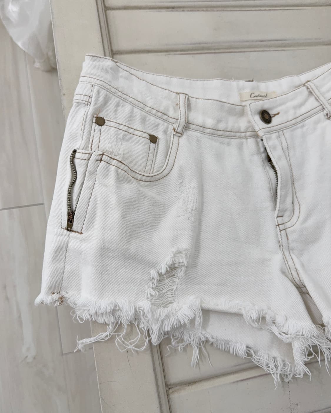 y2k fairy White denim short pants  상품이미지9
