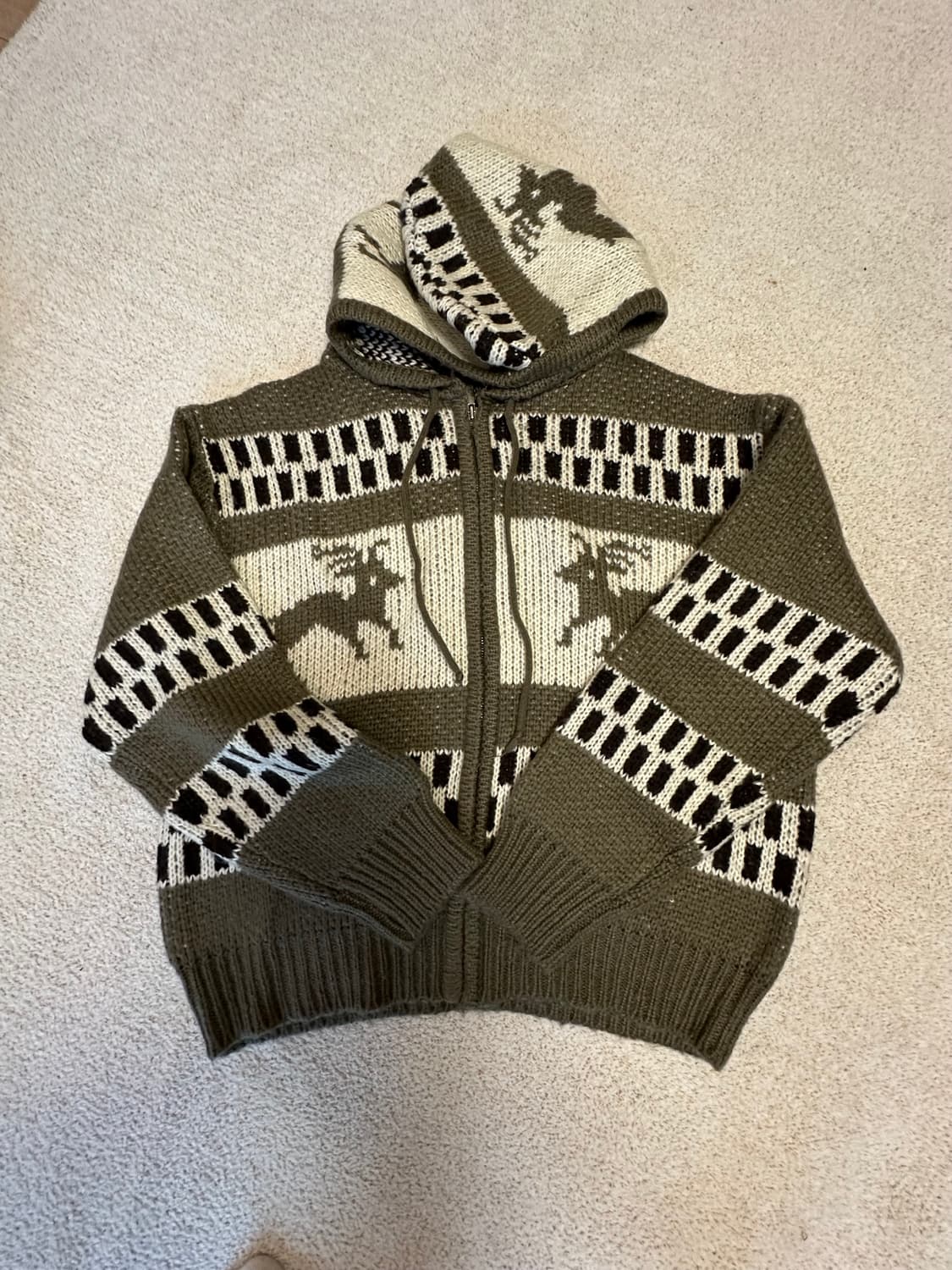 노르딕 니트후드집업 상품이미지1