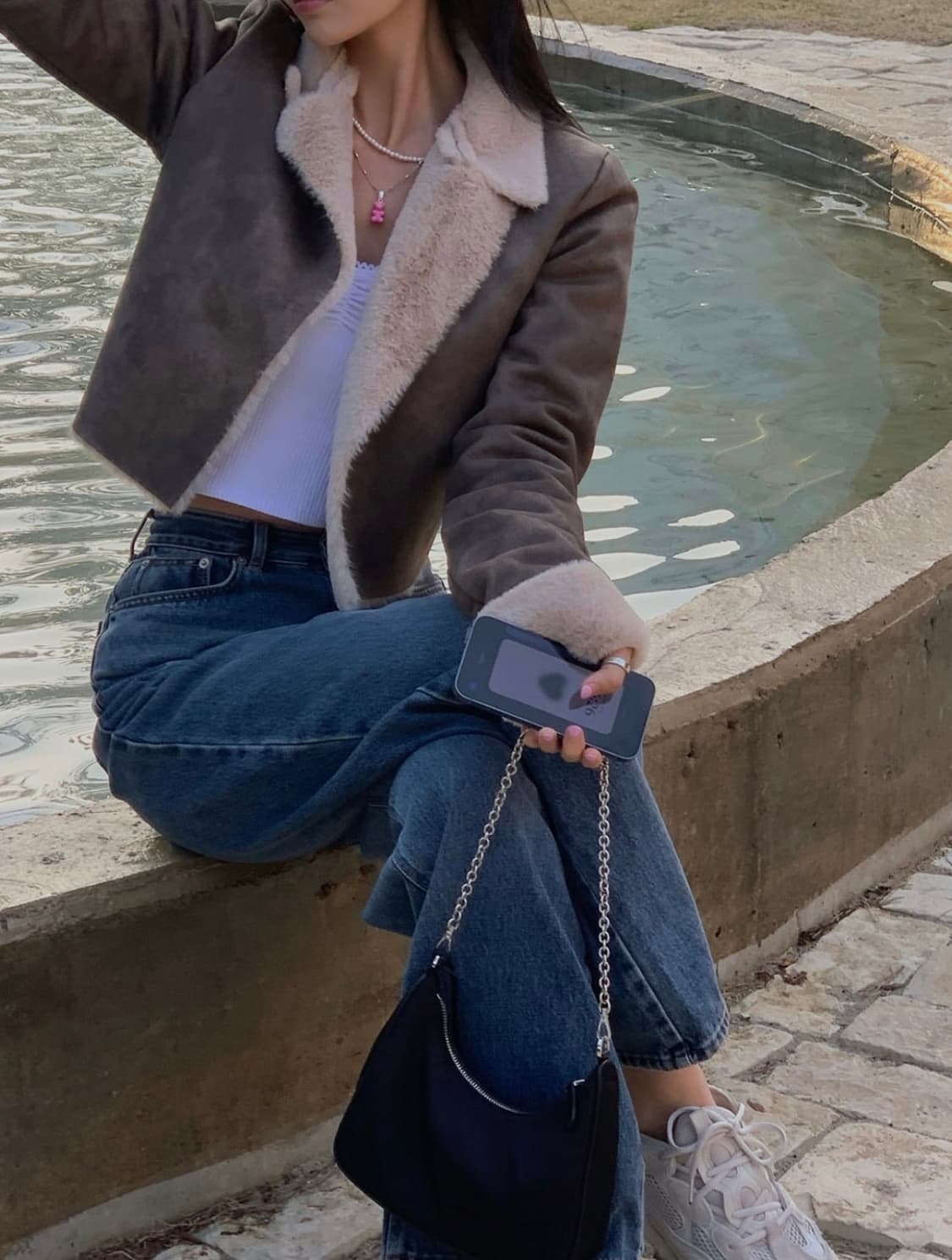 페일제이드 시어링 자켓 무스탕 브라운 상품이미지3