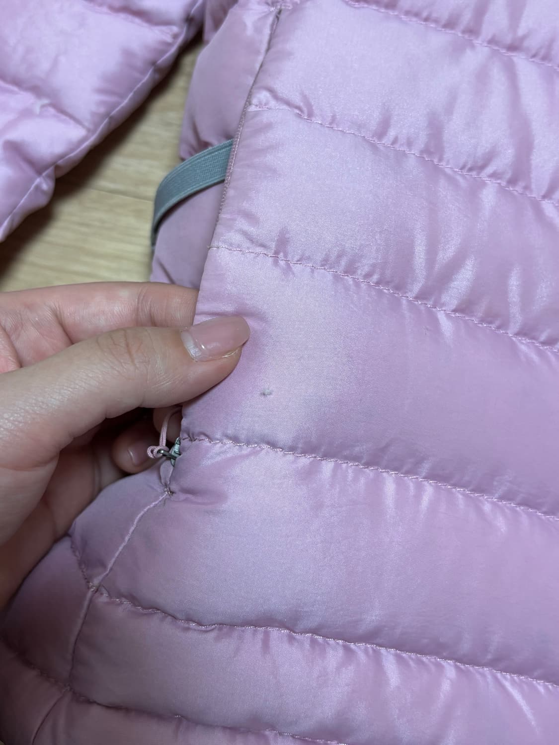 노스페이스 600 구스 다운 경량패딩 베이비 핑크 상품이미지4