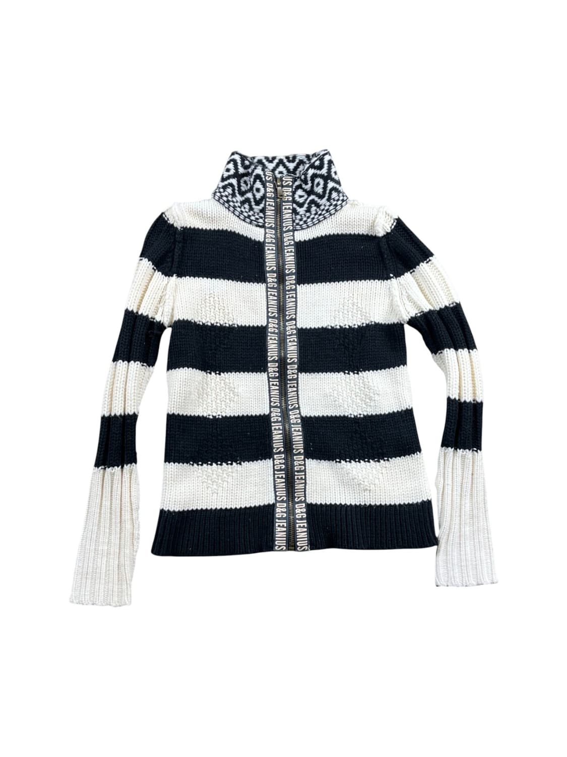 DOLCE & GABBANA 스트라이프 니트 집업 상품이미지1