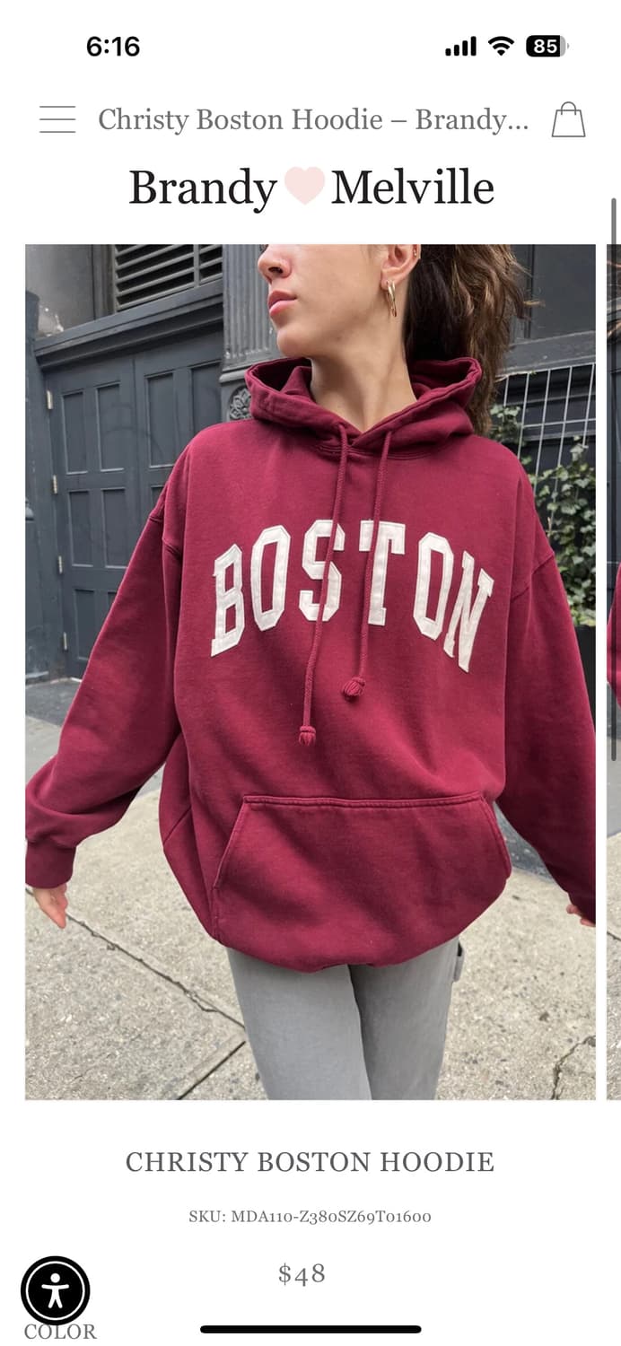 핫한 브랜디멜빌 후드티 Boston (새상품) 상품이미지1