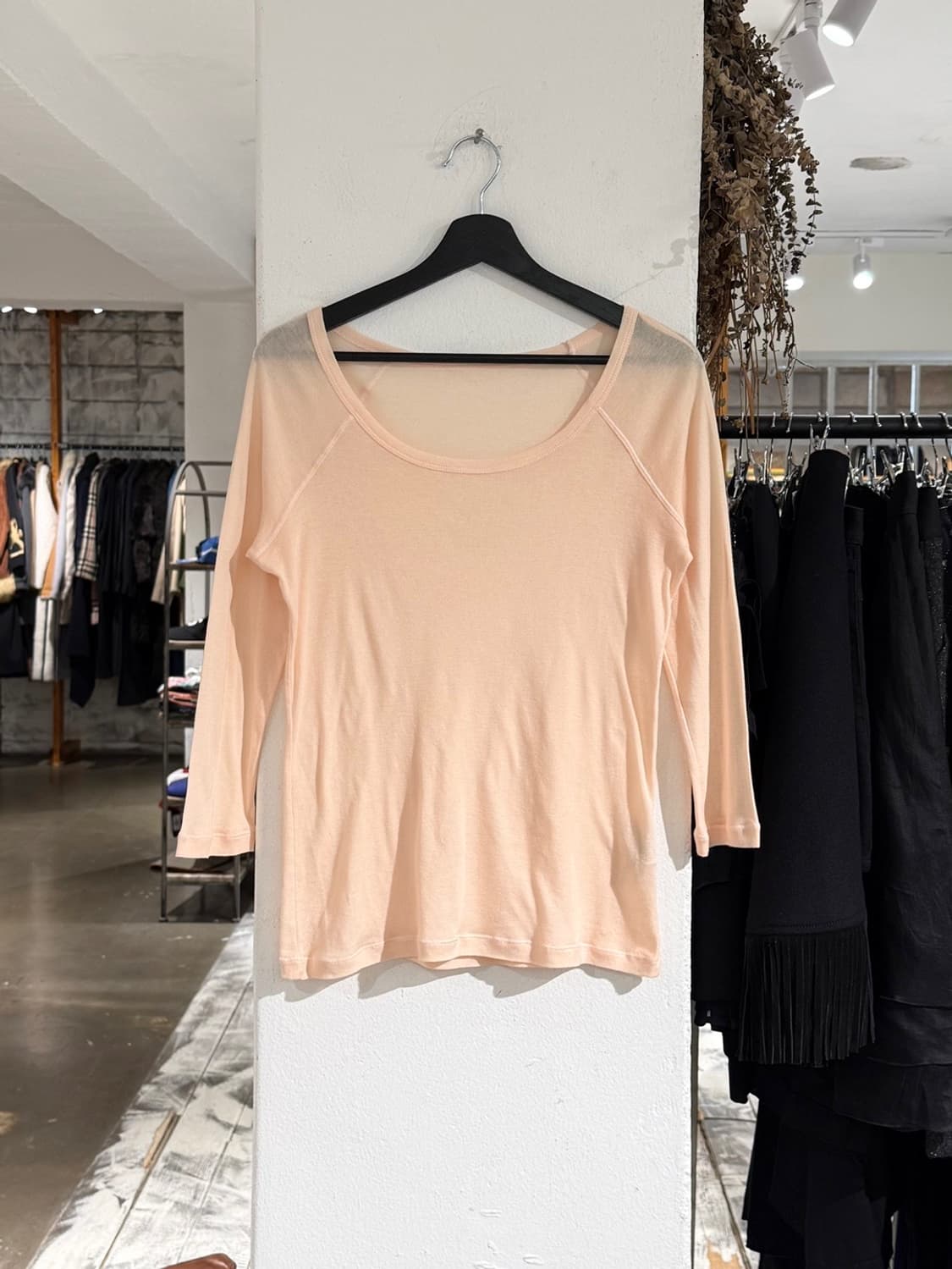 질샌더 라이트 애프리콧 래글런 슬리브 7부 티셔츠 상품이미지1