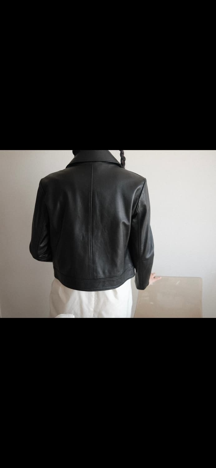 [클럽 모나코] 크롭 레더 자켓 상품이미지4