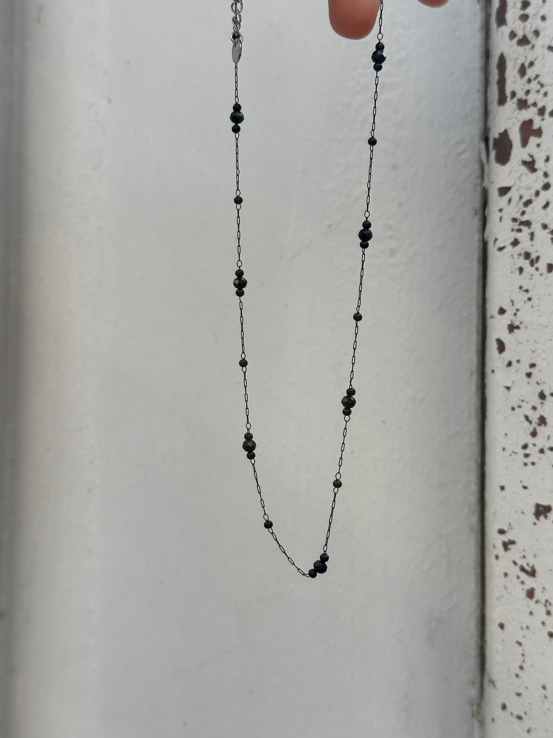 Noir Rhythm Beaded Choker Necklace 상품이미지1