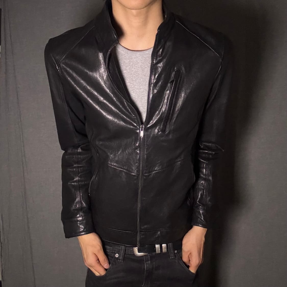 lamb skin leather jacket 상품이미지1