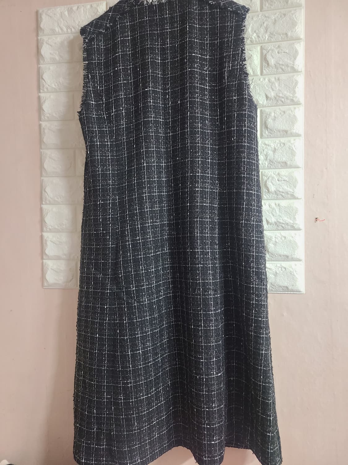 The Izzat Collection 트위드 롱 조끼(66) 상품이미지5