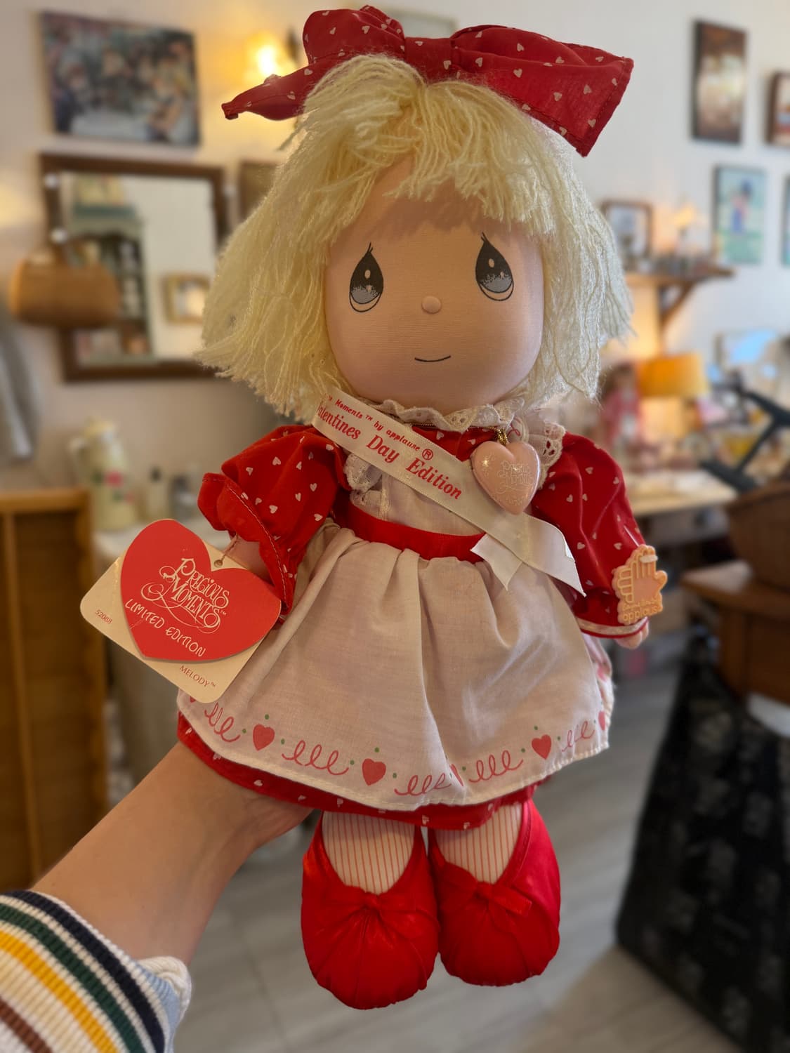 미국빈티지 프리셔스모먼트 봉제인형/레드원피스 상품이미지3