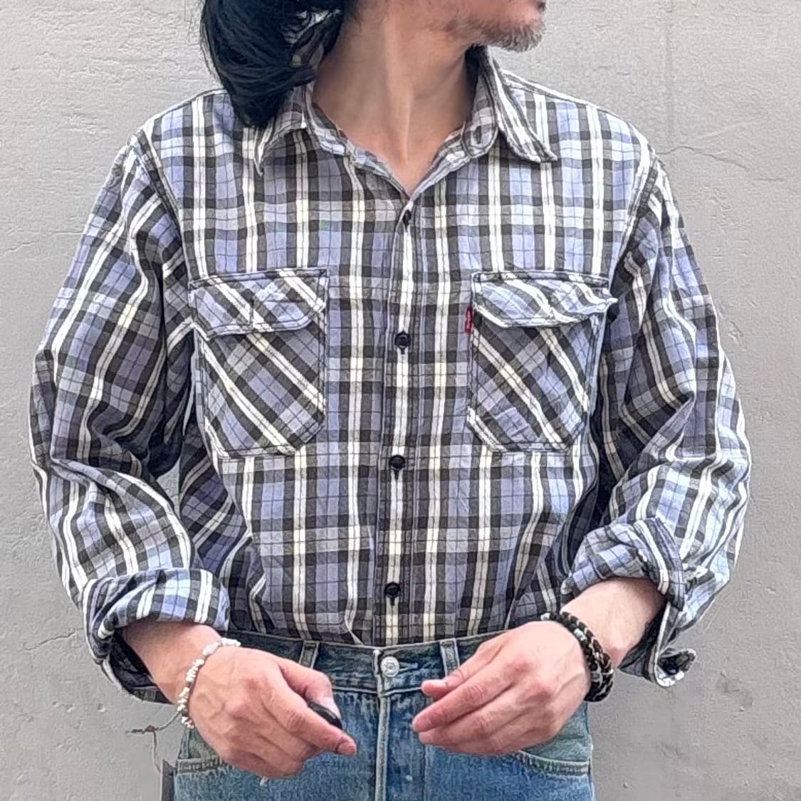 00년대 리바이스 헤비코튼 체크 셔츠 상품이미지7