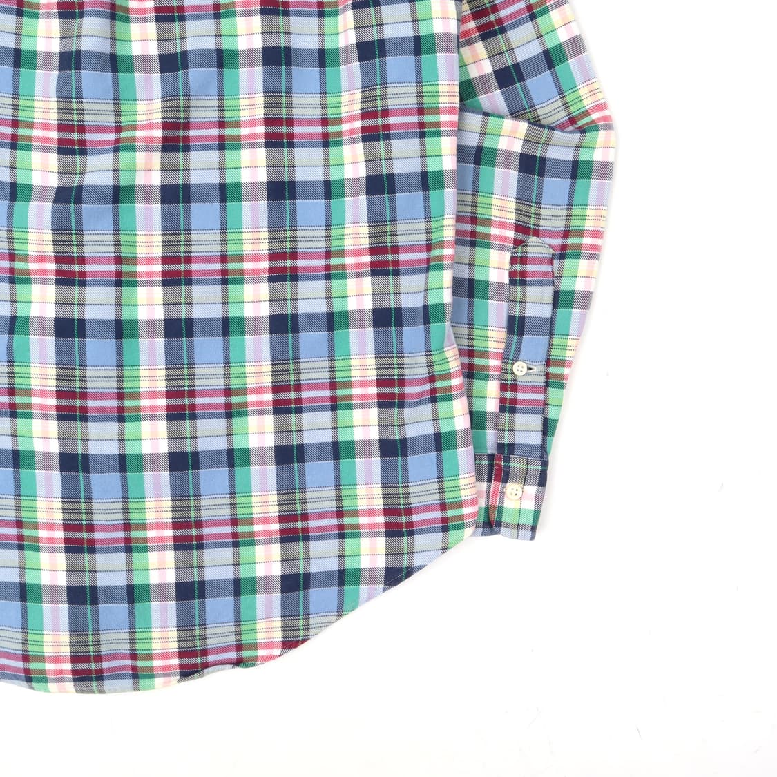 폴로 랄프로렌 블루 마드라스 체크 커스텀핏 셔츠 상품이미지7