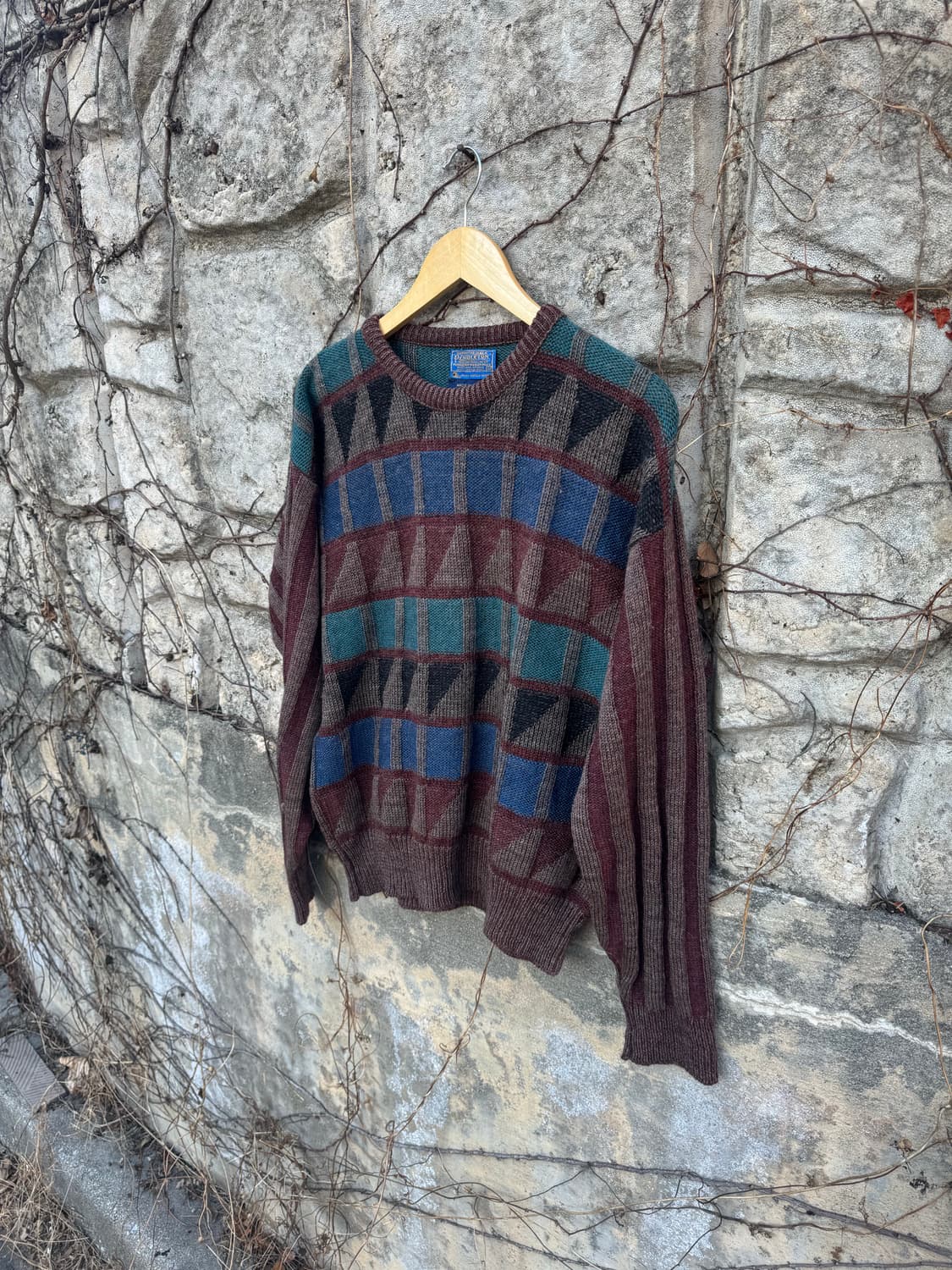 80s 펜들턴 빈티지 멀티컬러 울 니트 m 상품이미지3