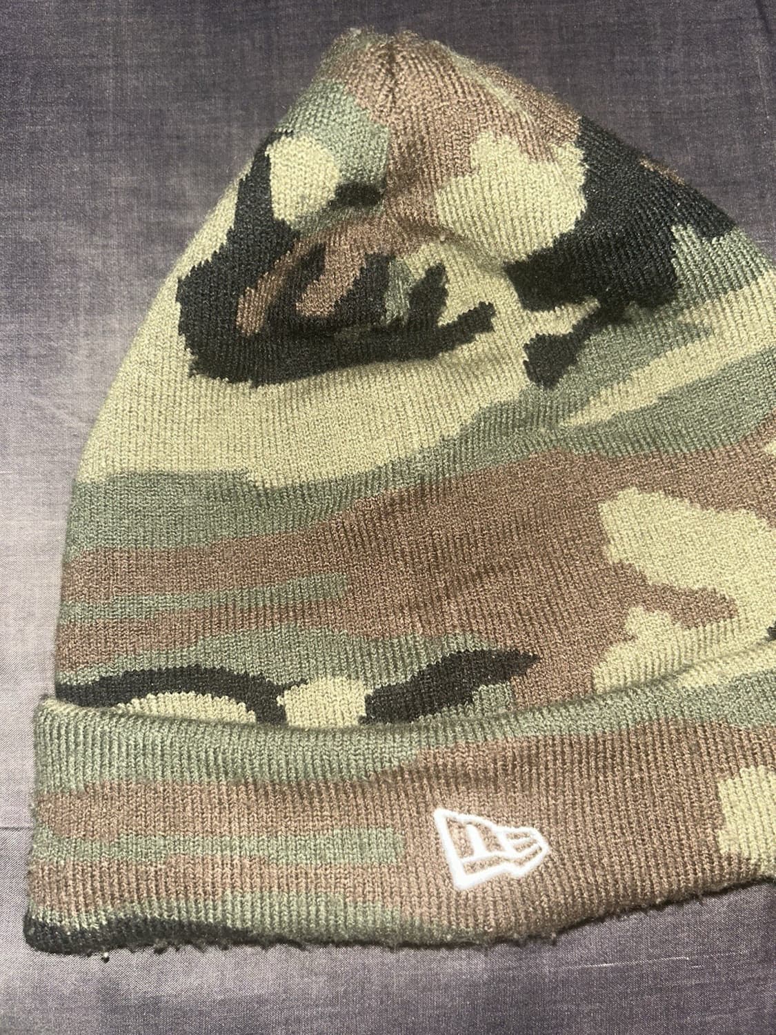 21SS 슈프림 X 뉴에라 X 스와로브스키 S 로고 비니 우드랜드 카모 상품이미지3