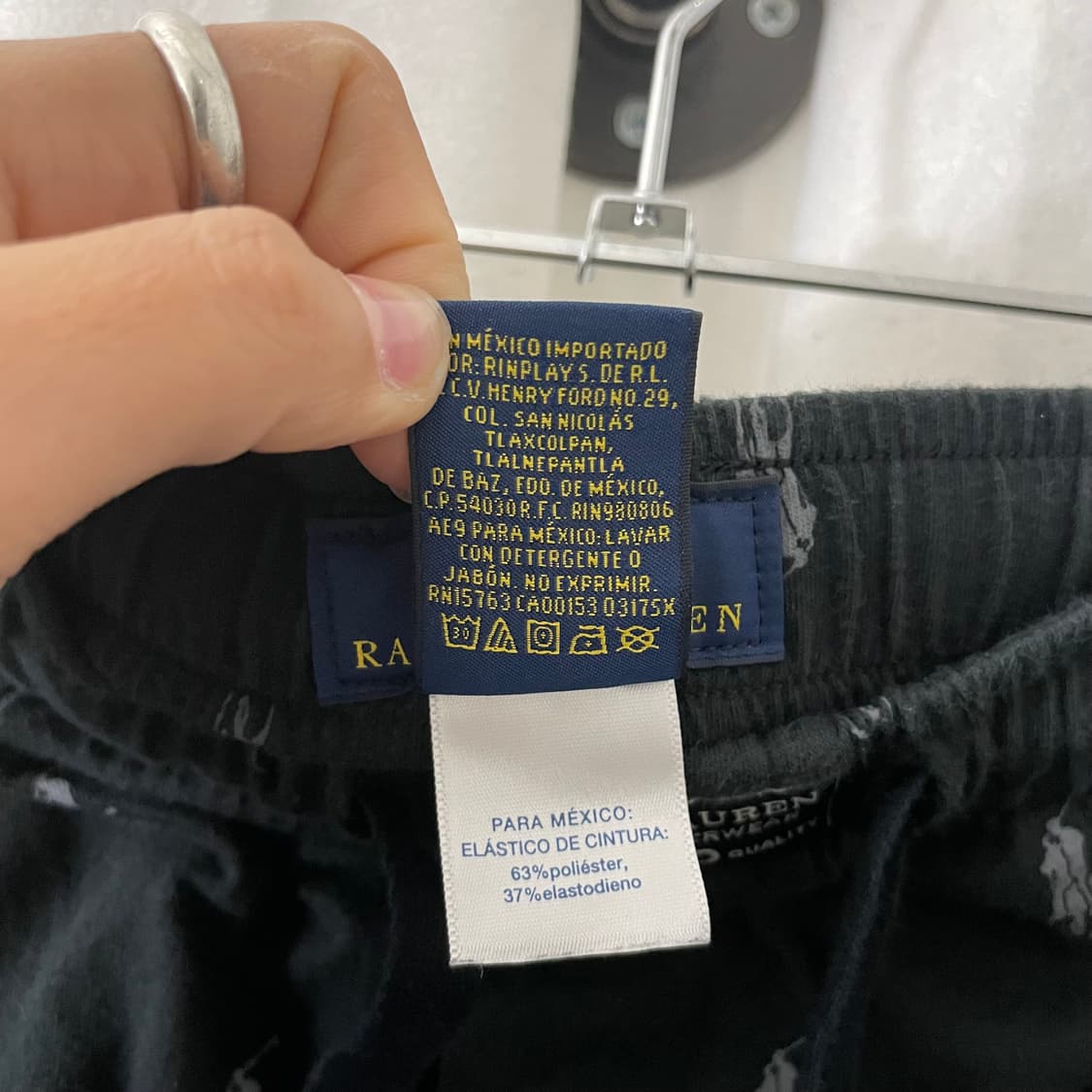 폴로 블랙 포니 패턴 파자마 팬츠 상품이미지6