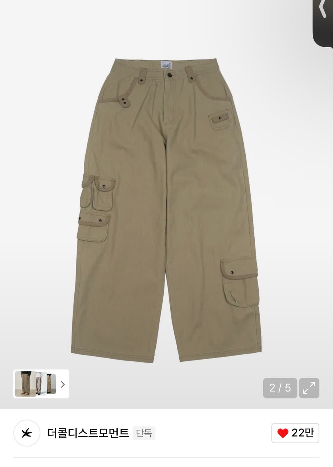 TCM 더콜디스트모먼트 multi cargo pants (beige) 상품이미지2