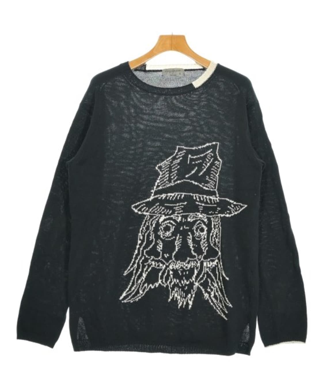 요지야마모토 뿌르옴므 요지 페인팅 니트 크루넥 3size 상품이미지1