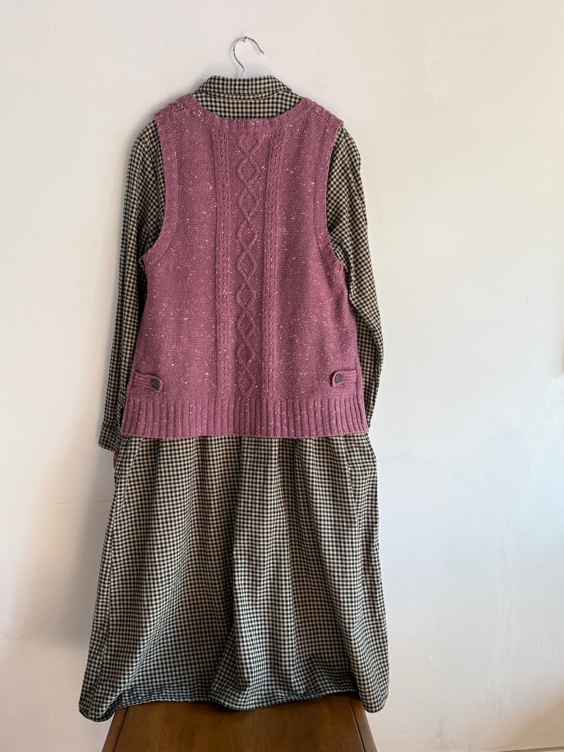 Samansamosmos  조끼+원피스 세트💗 일본 빈티지 상품이미지5