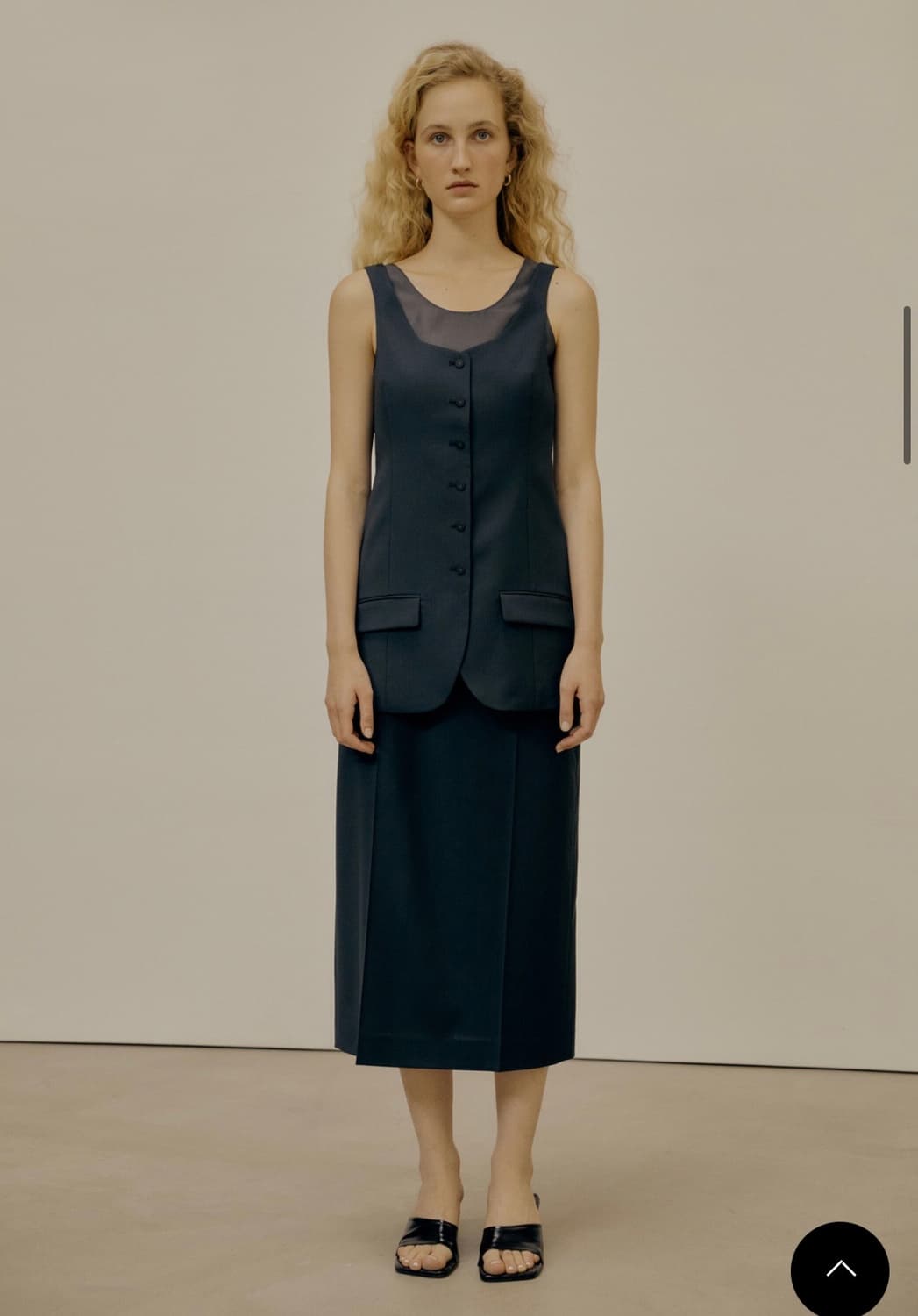 로우클래식 LAYERED SLIM VEST - BLUE GREEN  상품이미지1