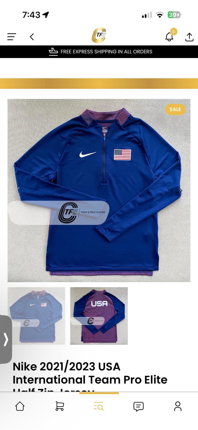 나이키 USA 육상 대표팀 하프집업 상품이미지2