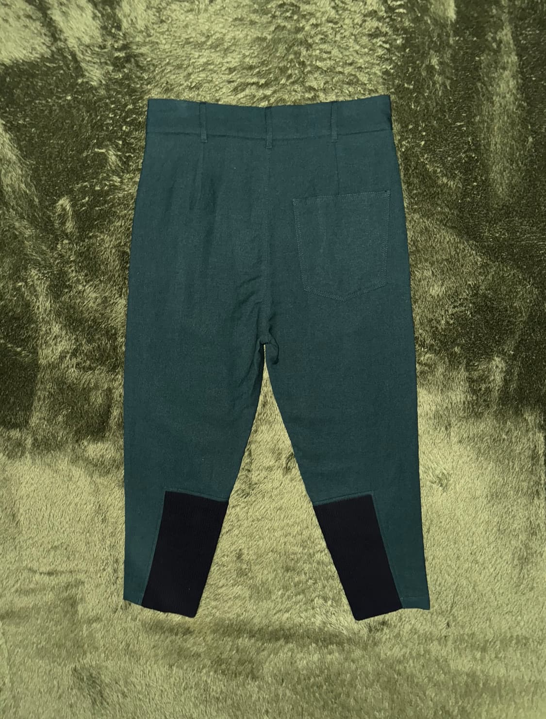 [S] 앤드뮐미스터 패널 디테일 울 트라우저 팬츠 그린 상품이미지8