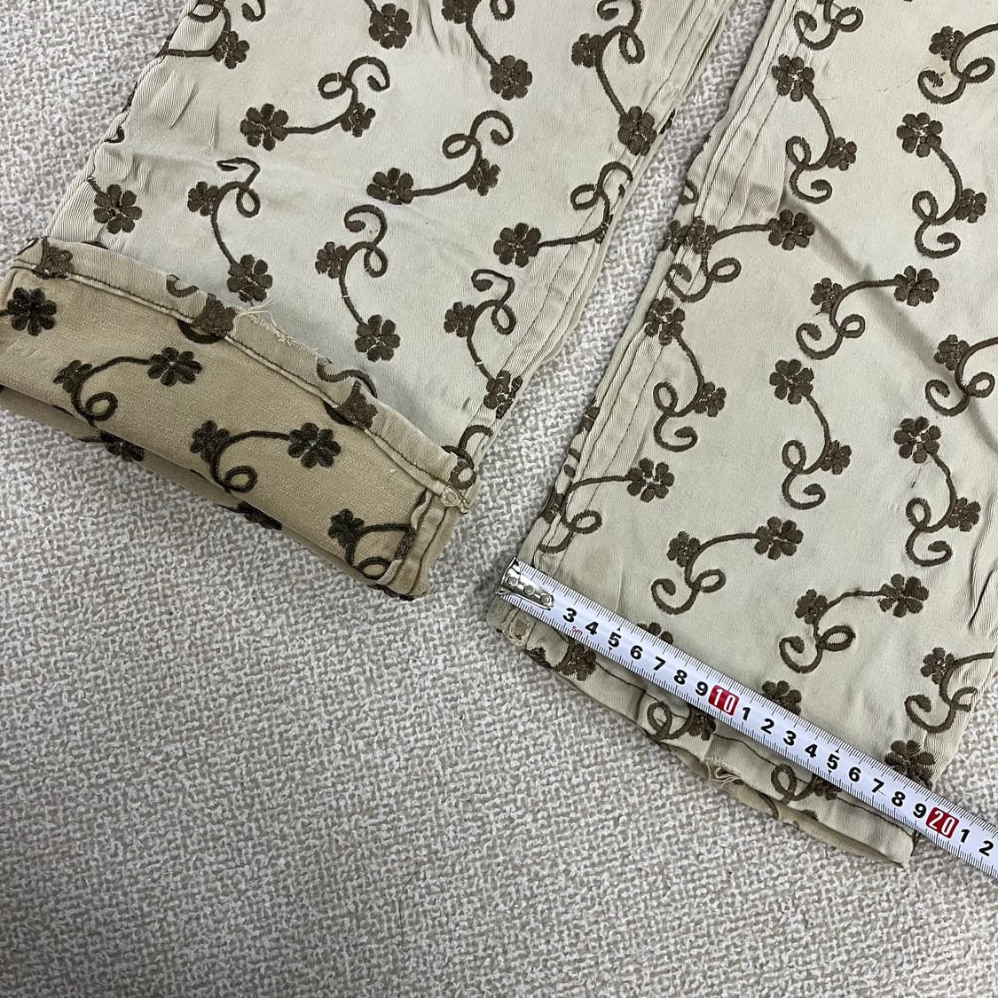 실측확인 베르사체 플라워자수 바지 0122M2 상품이미지9