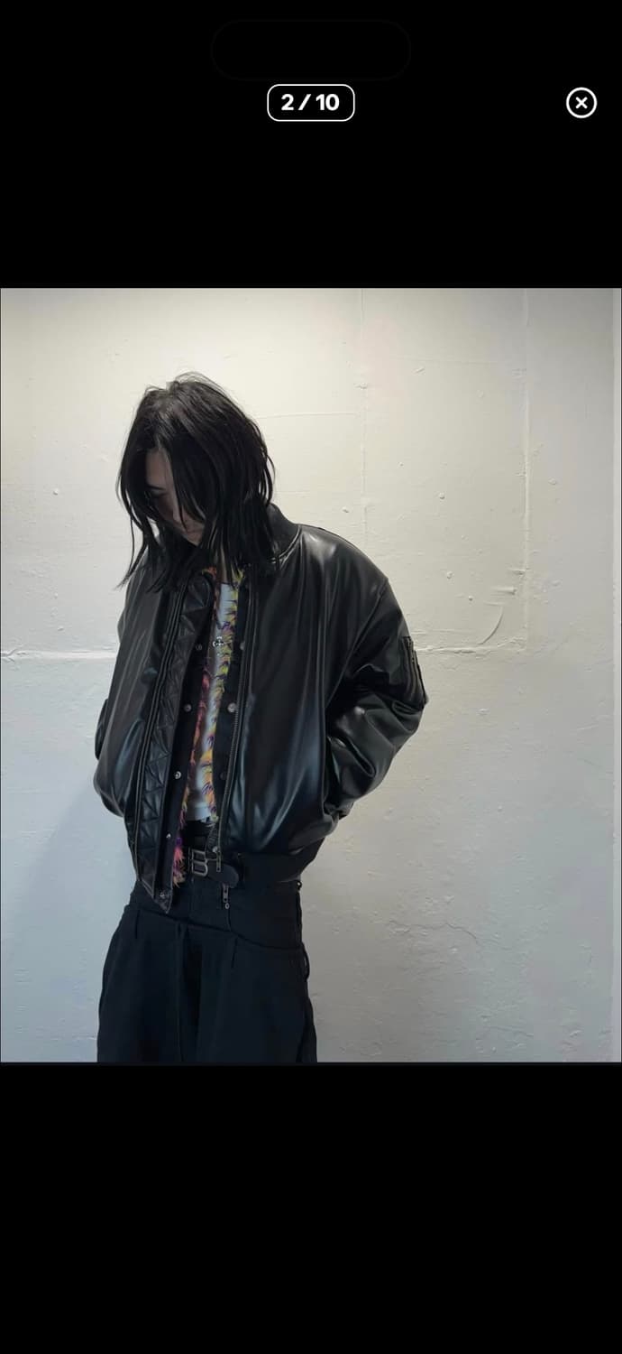 에모스탠스클럽 레더 봄버 2사이즈 상품이미지4