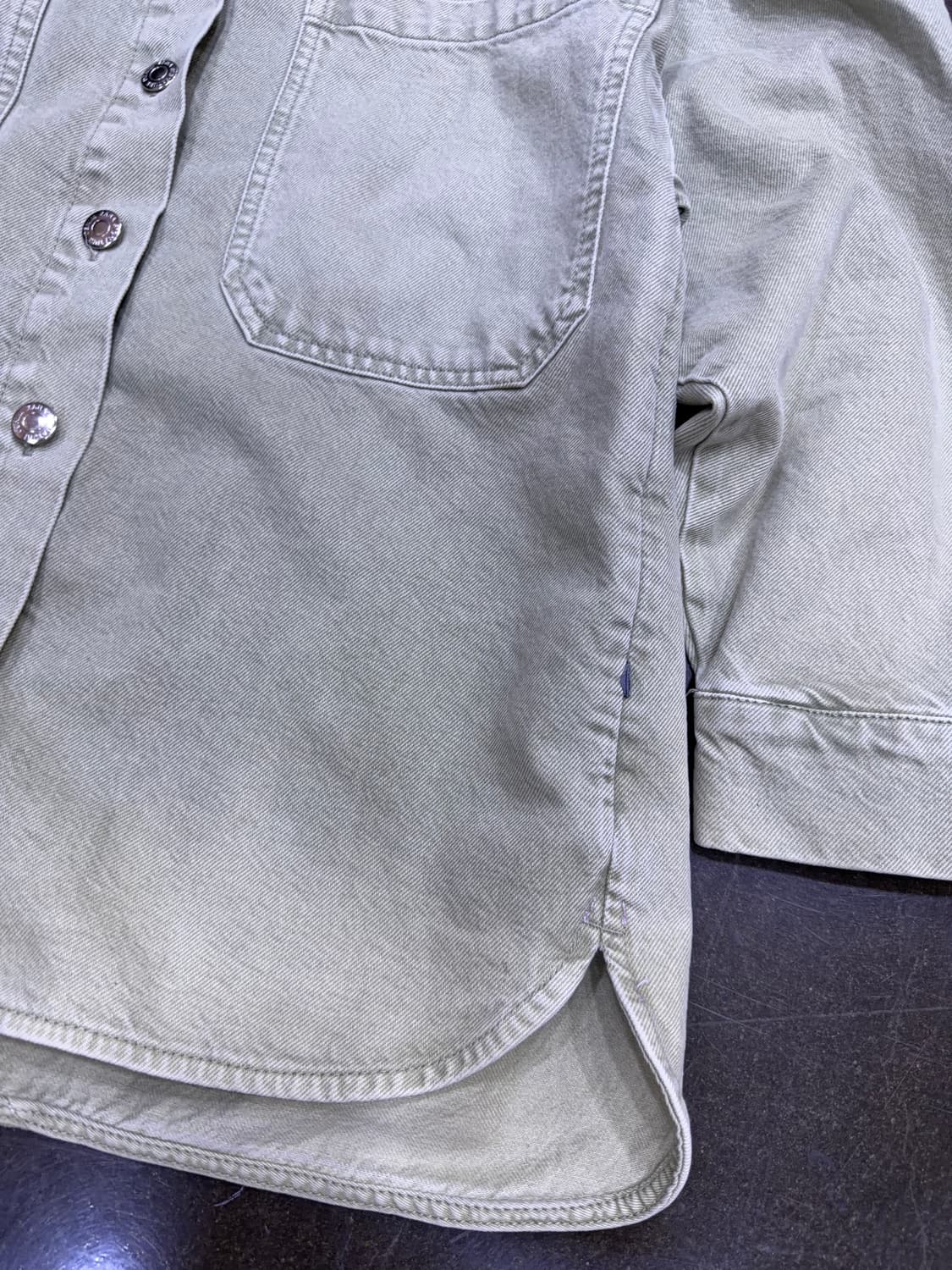 자라 우먼스 빈티지 데님 셔츠 자켓 셔켓 루즈핏 M 상품이미지5