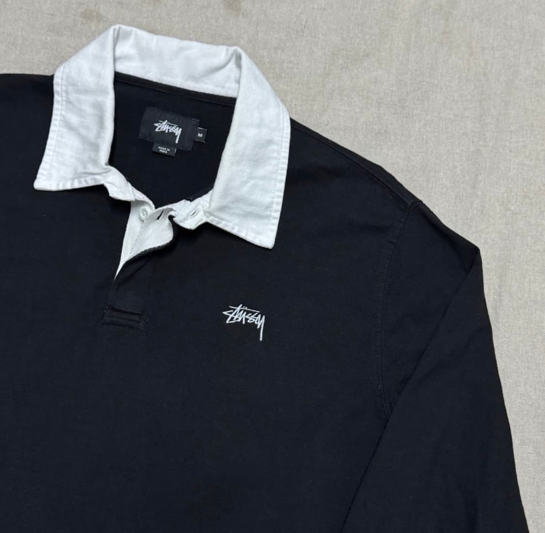 스투시 검힌 럭비 카라티 M 상품이미지2